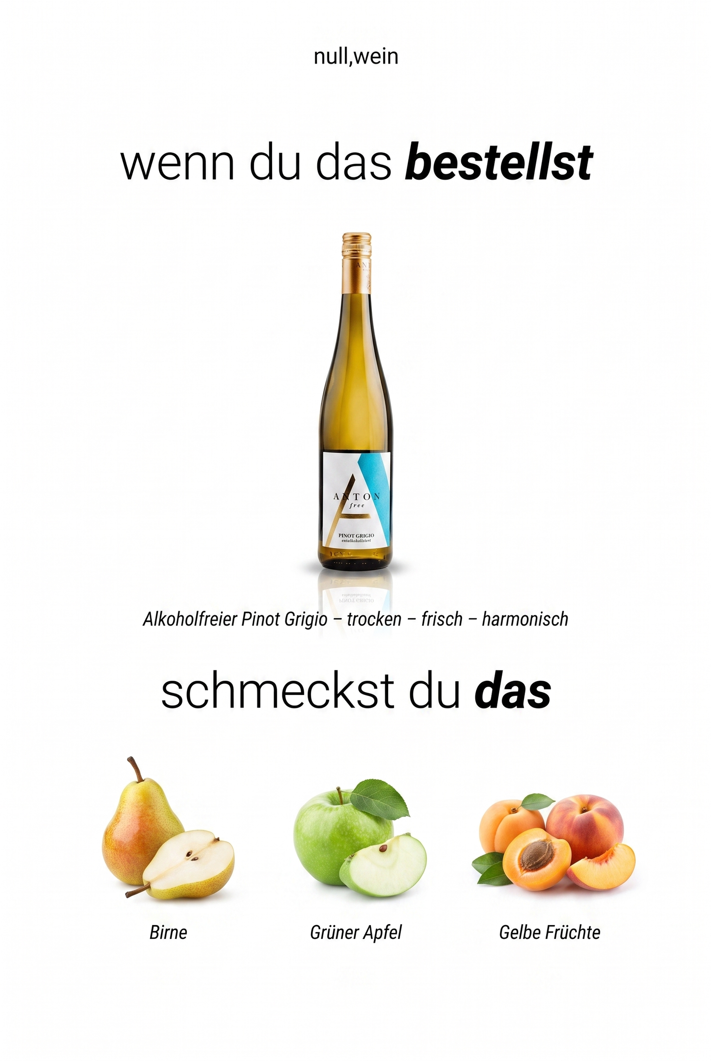 Anton Pinot Grigio, alkoholfreier Wein von Anton