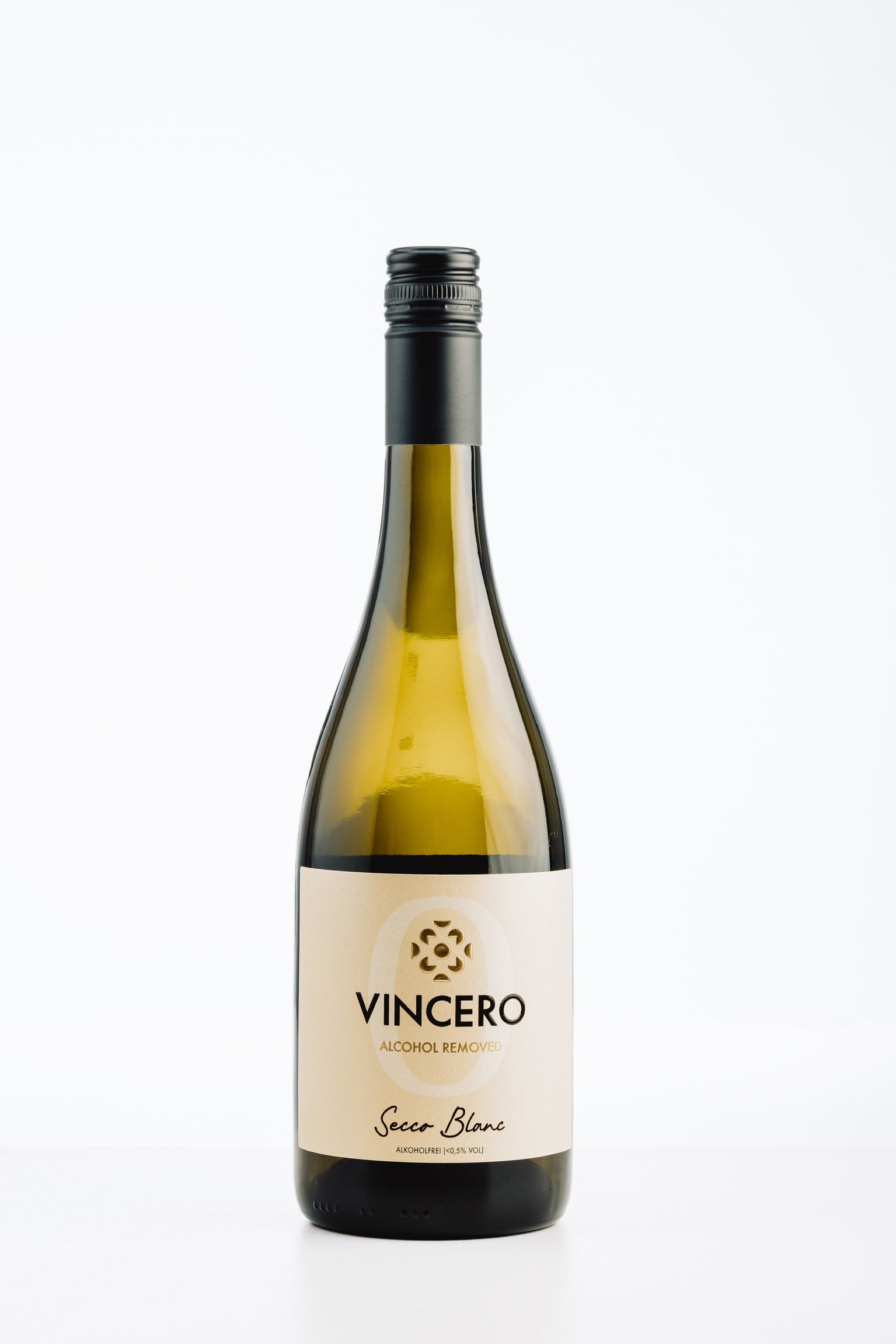 VINCERO Secco Blanc alkoholfrei – alkoholfreier Perlwein mit floraler Frische und feiner Perlage