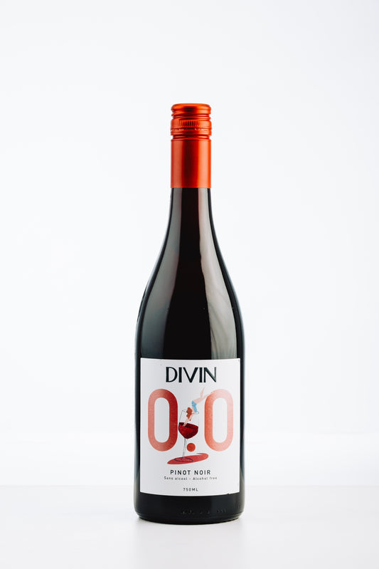 DIVIN Pinot Noir alkoholfrei – eleganter Rotwein aus der Loire mit fruchtigen Noten, dezenter Würze und geschmeidigem Charakter.