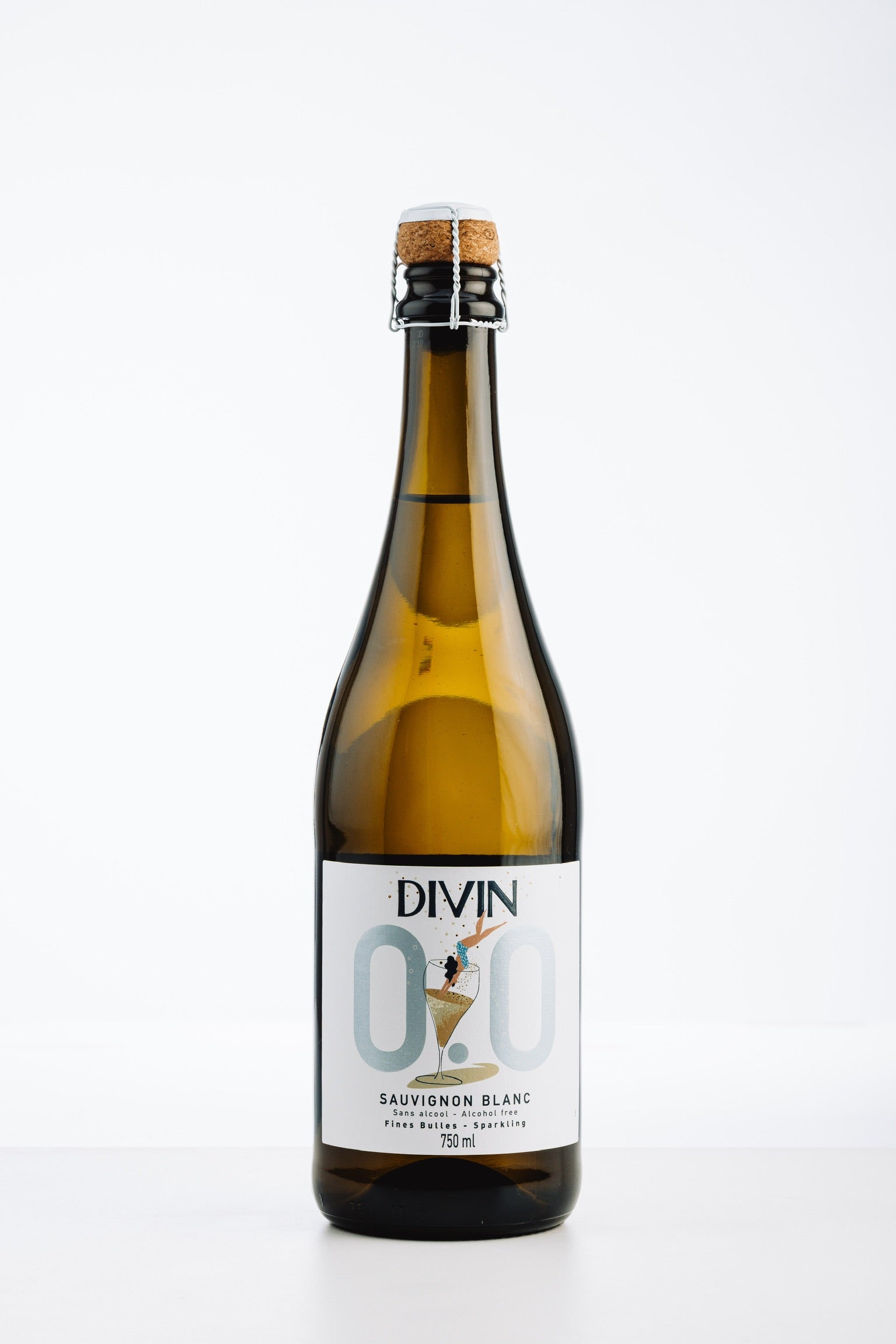 DIVIN Sparkling Sauvignon Blanc alkoholfrei – lebendiger Schaumwein aus Frankreich mit exotischer Frucht und sommerlicher Leichtigkeit.