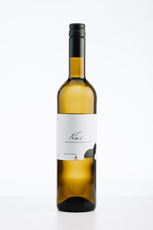 Muskateller ‚ohne Kater‘ alkoholfrei – blumiger Rebsortenwein, ausgezeichnet bei der Berliner Wein Trophy, alkoholfreier Genuss.