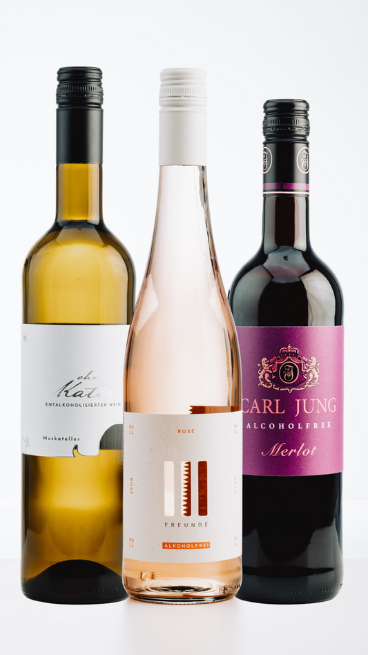 Edition Mix – Drei alkoholfreie Weine: Weiß, Rosé & Rot zum Entdecken