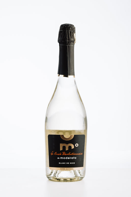 Moderato Blanc de Noir Pétillant alkoholfrei – alkoholfreier Schaumwein aus Südwestfrankreich mit feiner Perlage