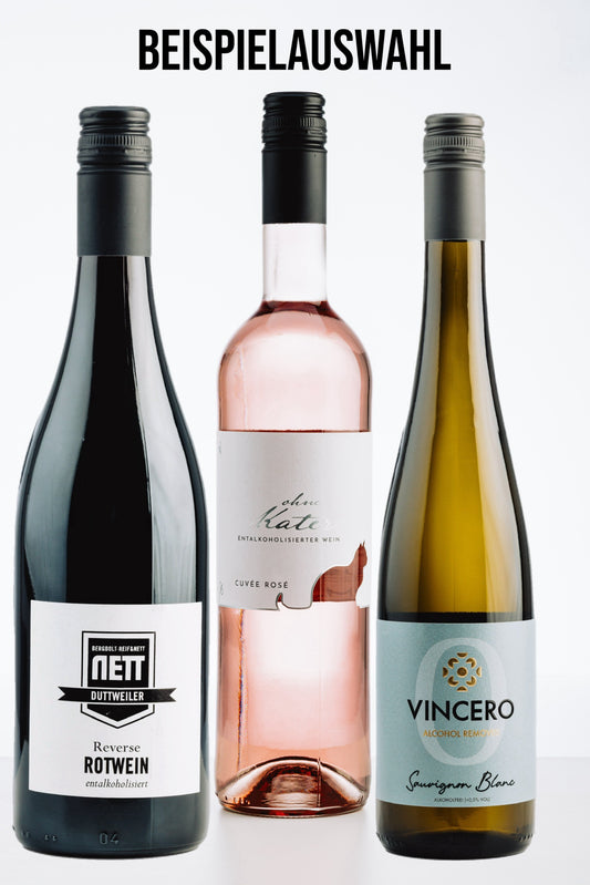 3 alkoholfreie Weine. Kein Abo. Kein Risiko. Nur echter Genuss.